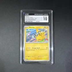 Pokemon 2024 World Championships Black Star Promo Pikachu 190 CGC 10 - Image 1