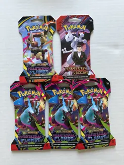 Pokemon TCG: Phantasmal Flames / S& V Destined Rivals 5 Single Sleeve Booster Pk - Image 1