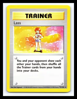 💥 LASS TRAINER | Pokemon TCG 1999 | (Shadowless Set) Non Holo Vintage # 75/102 - Image 1