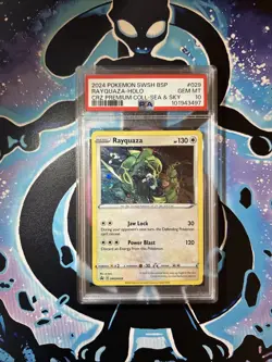 2024 Pokemon SWSH BSP #029 Rayquaza-Holo CRZ Premium Coll-Sea & Sky PSA10 Gem MT - Image 1