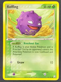 Pokemon Koffing 61/109 TRR EX Team Rocket Returns LP/NM - Image 1