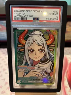 One Piece PSA 10 Yamato Alt Art Leader OP06-022 Wings of the Captain English - Image 1