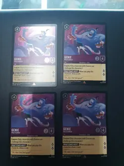 4-Disney Lorcana Genie Wish Fulfilled 53/204 Cold Foil Holo Rare - Image 1