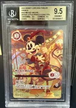 2025 DISNEY LORCANA Fabuleux #242 MICKEY MOUSE Brave petit prince - BGS 9.5 - FR - Image 1
