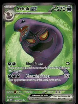 Pokemon Cards Arbok ex 185/165 151 Ultra Rare NM - Image 1