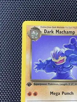 DARK MACHAMP 27/82 Team Rocket 1st EDITION non-holo rare Pokemon TCG card NM - Image 2
