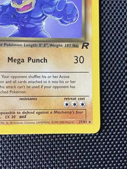 DARK MACHAMP 27/82 Team Rocket 1st EDITION non-holo rare Pokemon TCG card NM - Image 4