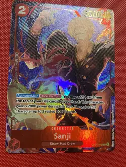 Sanji (Parallel) OP01-013 Romance Dawn Alt Art One Piece Card TCG - Image 3