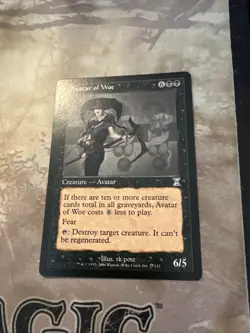 SP MTG Magic The Gathering Avatar of Woe Timeshifted Rare Black Card - Image 1