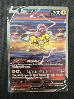 Pokemon TCG Raikou v Crown Zenith: Galarian Gallery Holo Ultra Rare Card #GG41 - Image 1