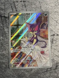 Pokemon TCG - Purrloin 136/086 - Illustration Rare White Flare NM Card - Image 1