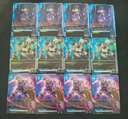 Gundam TCG Card Game 4 Gundam Unicorn, 4 Banagher and 4 Unicorn Destroy Mode NM - Image 1