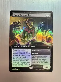 Grave Researcher - 325 - MTG: Secrets of Strixhaven - Extended Art - Rare - FOIL - Image 1