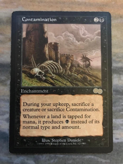 1x Contamination mtg Urza's Saga Heavily Played HP - Image 1