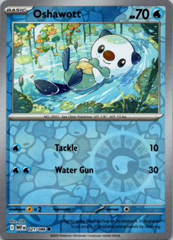 ⚪Pokemon - Oshawott - Reverse Holo - 021/086 - SV: White Flare - (NM)⚪ - Image 1