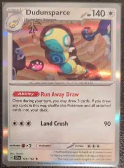 Dudunsparce 129/162 Pokemon TCG Scarlet & Violet Temporal Forces Holo Rare - Image 3