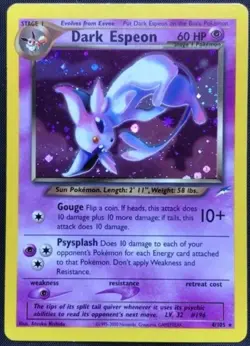 Pokemon Cards: Neo Destiny Rare Holo: Dark Espeon 4/105 - Image 1