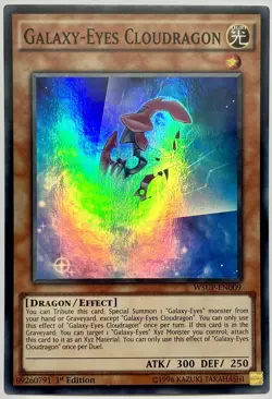 WSUP-EN009 Galaxy-Eyes Cloudragon - Super Rare 1st Edition Lightly Played YuGiOh - Image 1