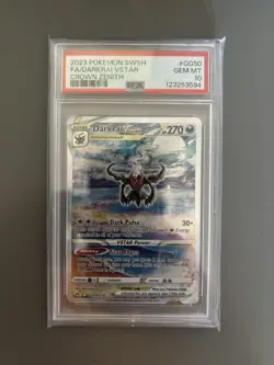 PSA 10 Darkrai VSTAR GG50/GG70 Crown Zenith Galarian Gallery Pokemon GEM MINT - Image 1