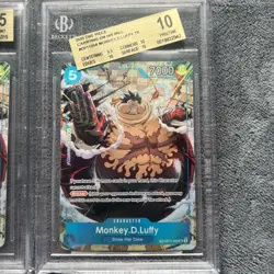 DRUNKEN BGS 10 LUFFY TANKMAN SLAB OP13 ONE PIECE CCG TREASURE RARE OP11-058 EN - Image 2