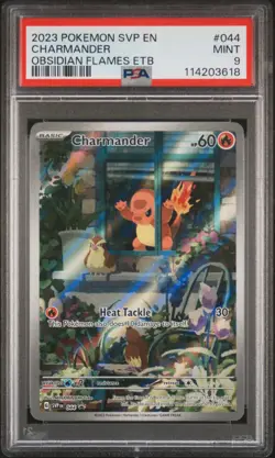 2023 Pokemon SVP EN-SV Black Star Promo Charmander Obsidian Flames PSA 9 #044 - Image 1