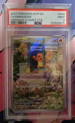 PSA 9 MINT ~ 2023 POKEMON SVP EN-SV BLACK STAR PROMO #044 CHARMANDER - Image 1