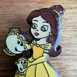 Loungefly Disney Princess Pals Pin Chibi Blind Box Beauty & The Beast Belle Chip - Image 3