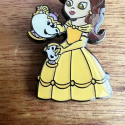 Loungefly Disney Princess Pals Pin Chibi Blind Box Beauty & The Beast Belle Chip - Image 4