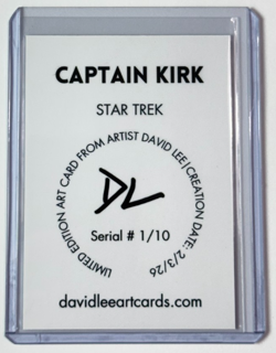 Captain Kirk Limited Edition Artist Signed “Star Trek” Trading Card 1/10 - Image 2