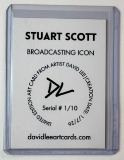 Stuart Scott Limited Edition Artist Signed "Broadcasting Icon" Trading Card 1/10 - Image 2