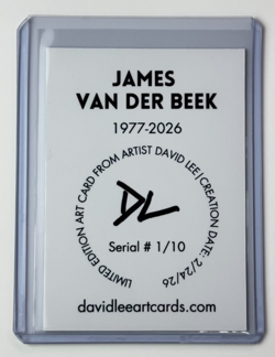 James Van Der Beek Limited Edition Artist Signed “1977-2026” Trading Card 1/10 - Image 2