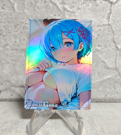 Rem Zero Trading Card Waifu Goddess Story Anime Girl holo Karte Manga Full Art - Image 1