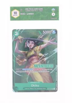 One Piece Card Game - Okiku (R) - Winner - OP01-035 - GRAAD 10 ENG 2023 - Image 1