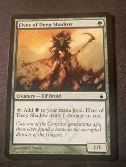 Elves of Deep Shadow LP MTG Ravnica Magic Gathering - Image 1