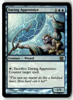MTG Foil Daring Apprentice - 8th Edition Moderately Played English - Image 1