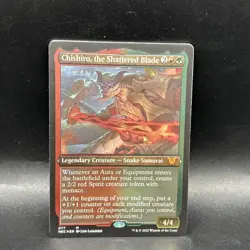 "THICK" Cards foil Chishiro, the shattered blade - Kamigawa Neon MTG - Image 1