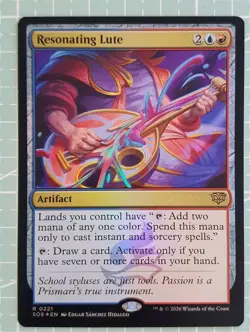 Resonating Lute - 0221 - Secrets of Strixhaven SOS - MTG - NM Foil Holo - Image 1
