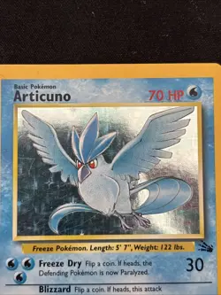 Pokemon TCG Articuno Fossil Holo Card 2/62 Unlimited Rare - Image 3