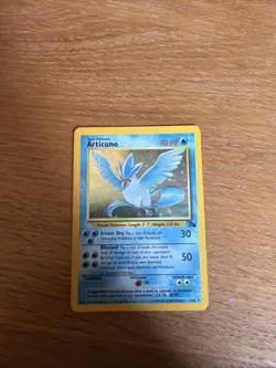 Pokemon TCG Articuno Fossil Holo Card 2/62 Unlimited Rare - Image 1