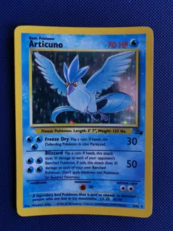 Pokemon TCG Articuno Fossil Holo Card 2/62 Unlimited Rare 1999 Base Set - Image 1