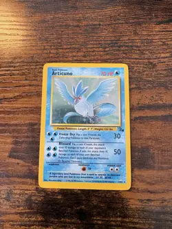 Pokemon TCG Articuno Fossil Holo Card 2/62 Unlimited Rare, Near Mint - Image 1