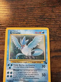 Pokemon TCG Articuno Fossil Holo Card 2/62 Unlimited Rare, Near Mint - Image 3
