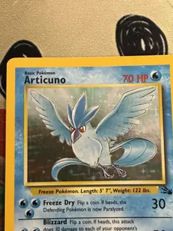 Pokemon TCG Articuno Fossil Holo Card 2/62 Unlimited Rare 1999 Base Set - Image 4
