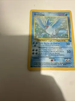Pokemon TCG Articuno Fossil Holo Card 2/62 Unlimited Rare - Image 4