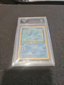 Pokemon TCG Articuno Fossil Holo Rare Card 2/62 1999 getgraded 5 - Image 1