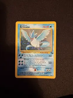 Pokemon TCG Articuno Fossil Holo Rare Card 2/62 - Image 1