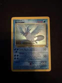 Pokemon TCG Articuno Holo Rare Card Fossil Set 2/62 WOTC 1999 Vintage - Image 1