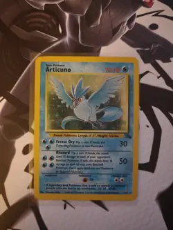 Pokemon TCG Articuno Fossil Holo Card 2/62 Unlimited Rare - Image 1