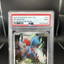 2025 Pokemon White Flare Druddigon #151 IR EN Graded PSA 9 - Image 2