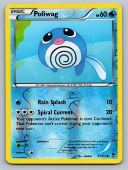 Poliwag 15/111 Common Furious Fists Pokemon Reverse Holo Lightly Played - Image 1